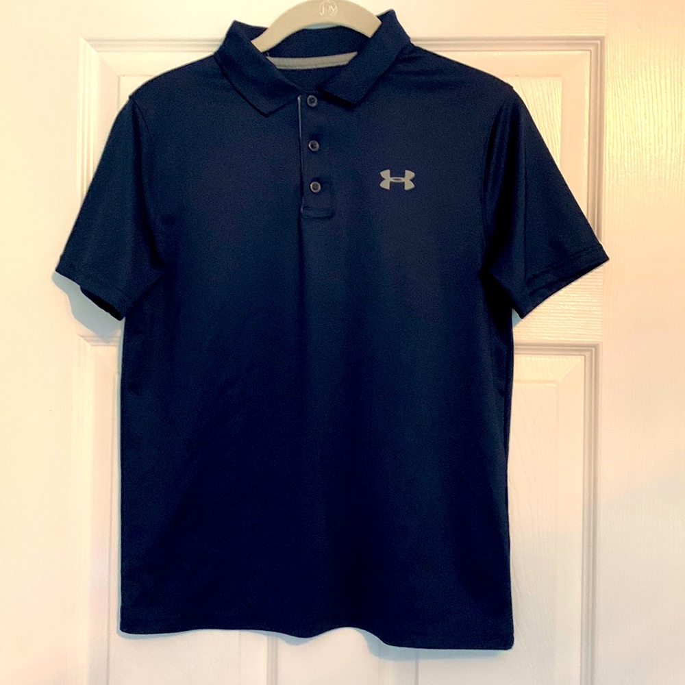 Blue Under Armour golf shirt